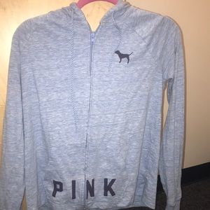 Pink zip up sweatshirt